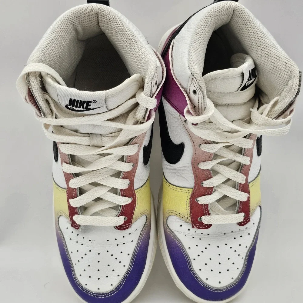 Nike Dunk High Womens 7.5 Multicolor Gradient FD0802-100 Athletic Sneakers - Picture 2 of 12